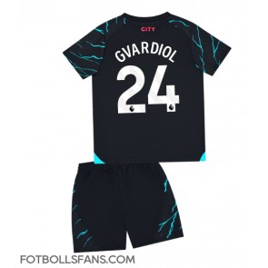 Manchester City Josko Gvardiol #24 Replika Tredje Tröja Barn 2023-24 Kortärmad (+ Korta byxor)